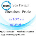 Shenzhen Port LCL consolidamento Priolo